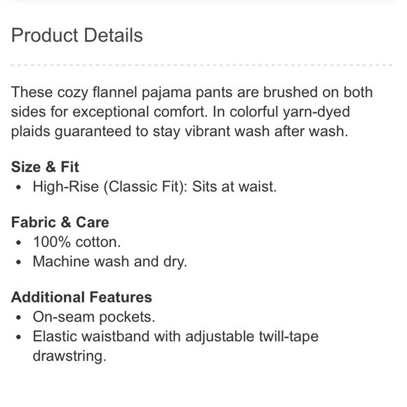LL Bean Flannel Sleep Pants - Picture 11 of 12